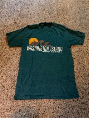 Washington Island Door County Teal Graphic T-Shirt
